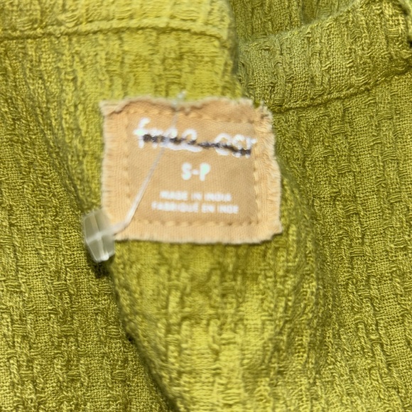 Free People Jules Mini Shift Dress NWT Color Golden Lime - Picture 10 of 10